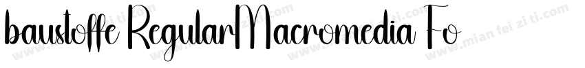 baustoffe RegularMacromedia Fontogr字体转换